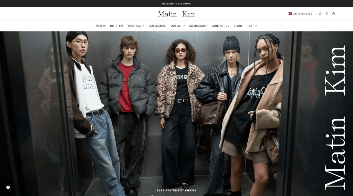MATIN KIM Shopify
